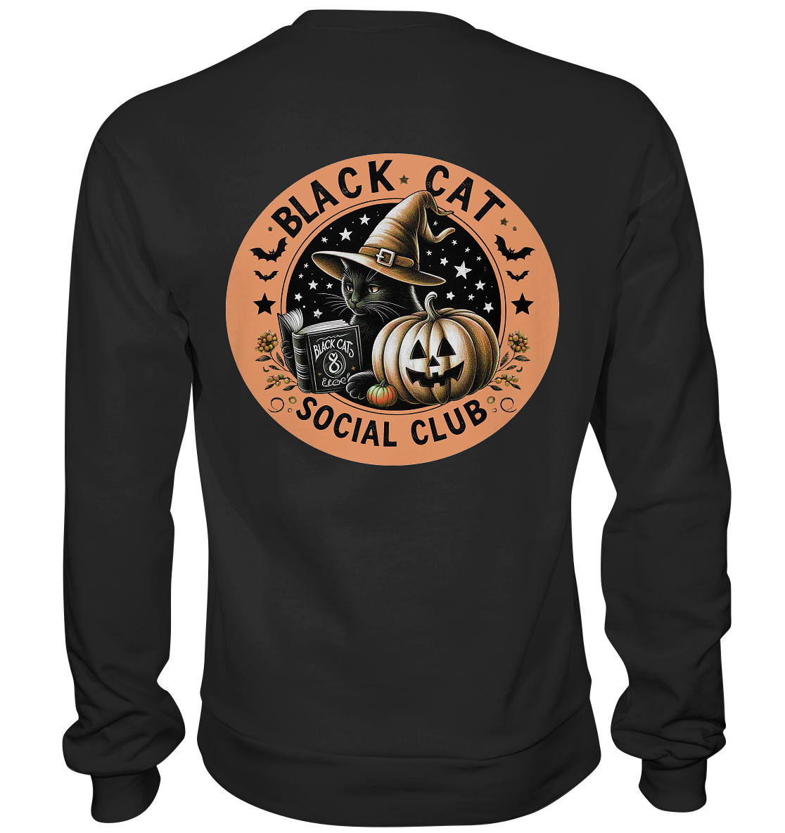 Halloween Black Cat Social Club - Basic Sweatshirt