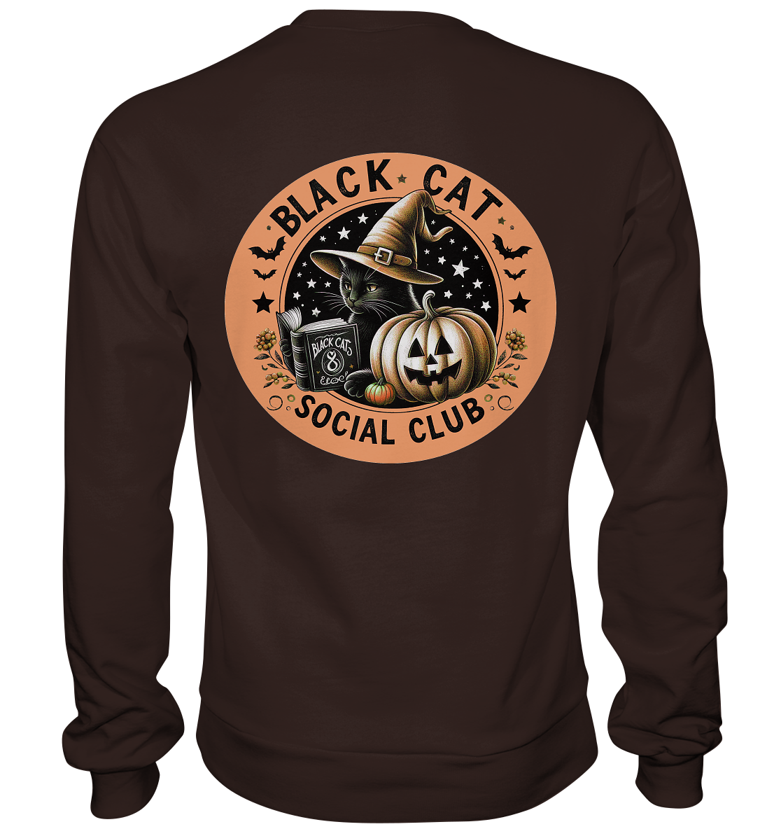 Halloween Black Cat Social Club - Basic Sweatshirt