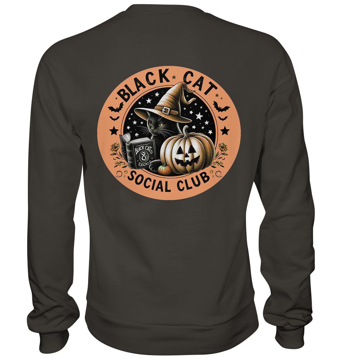 Halloween Black Cat Social Club - Basic Sweatshirt
