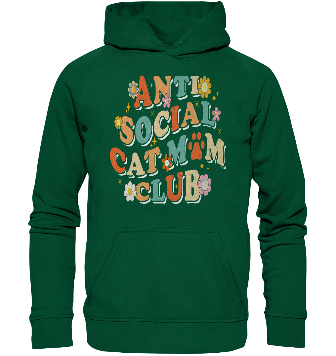 Anti Social Cat Mum Club - Basic Unisex Hoodie