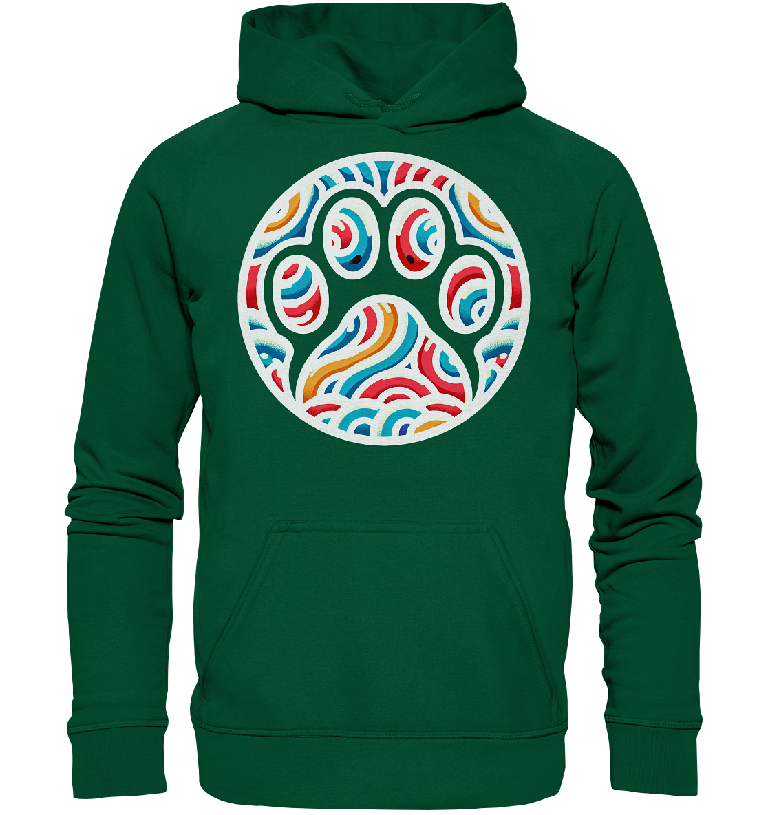 Pfote Pop  Kunst farbenfroh 90er Style  - Basic Unisex Hoodie