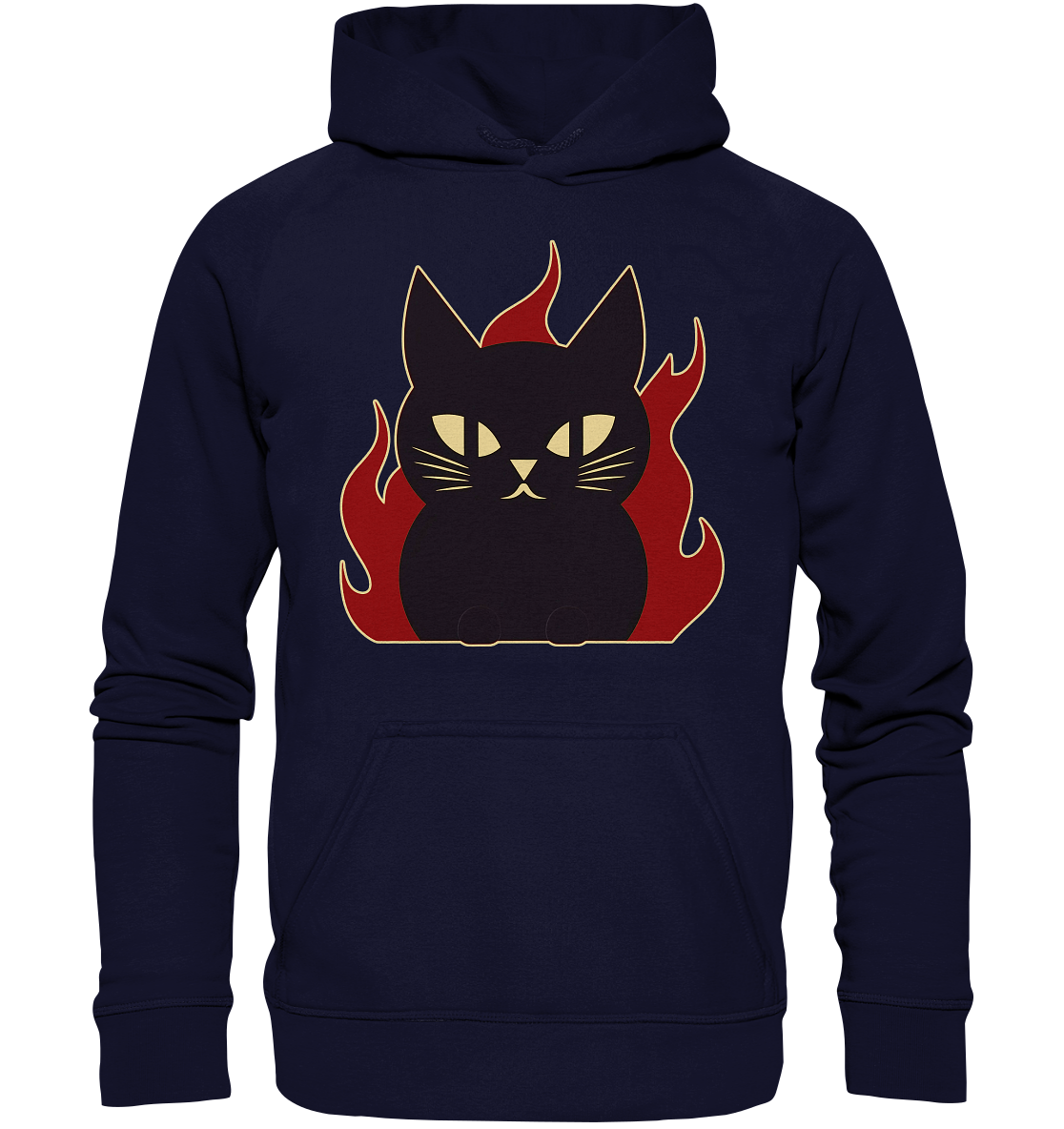 Devil Cat  illustration - Basic Unisex Hoodie