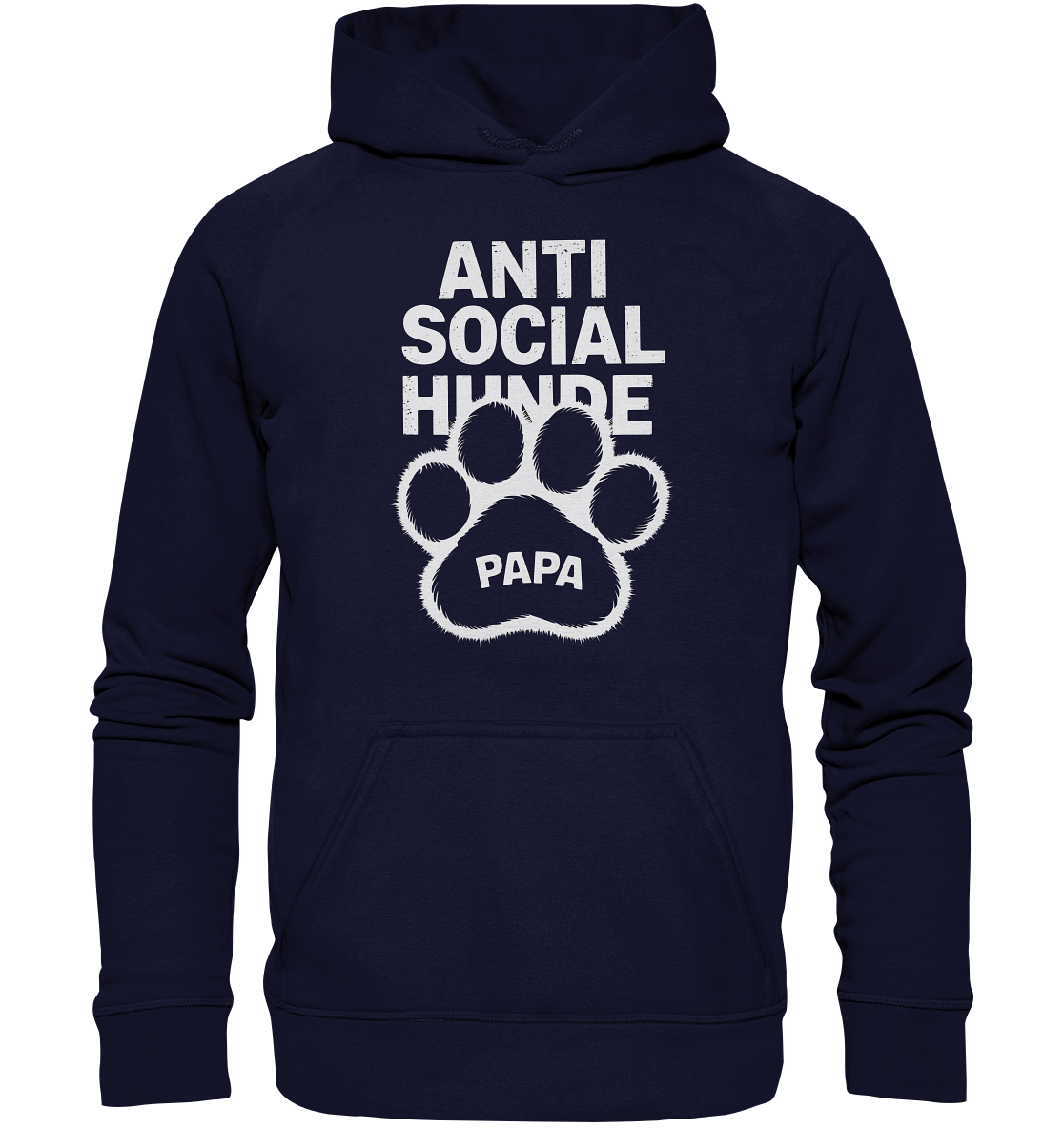 Anti Social Hunde Papa - Basic Unisex Hoodie