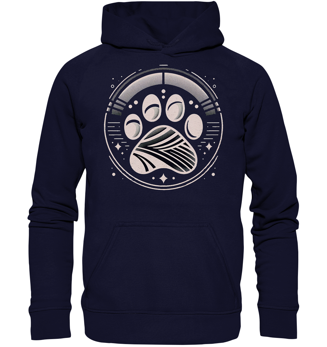 Futuristische Design einer Pfote - Basic Unisex Hoodie