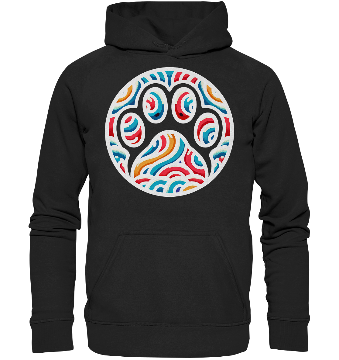 Pfote Pop  Kunst farbenfroh 90er Style  - Basic Unisex Hoodie