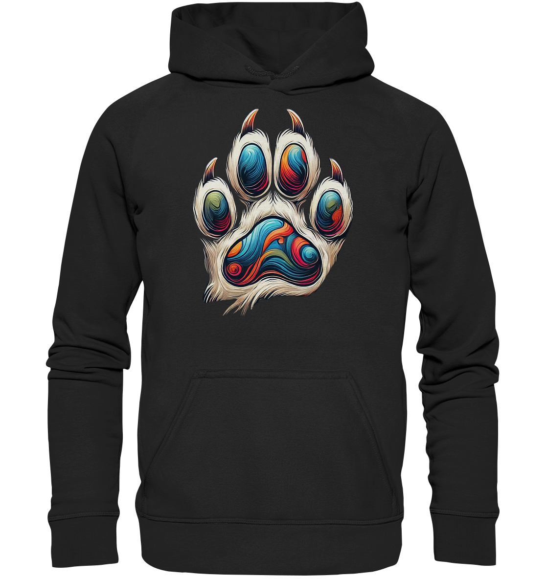 Bunte Pfote Hund - Basic Unisex Hoodie