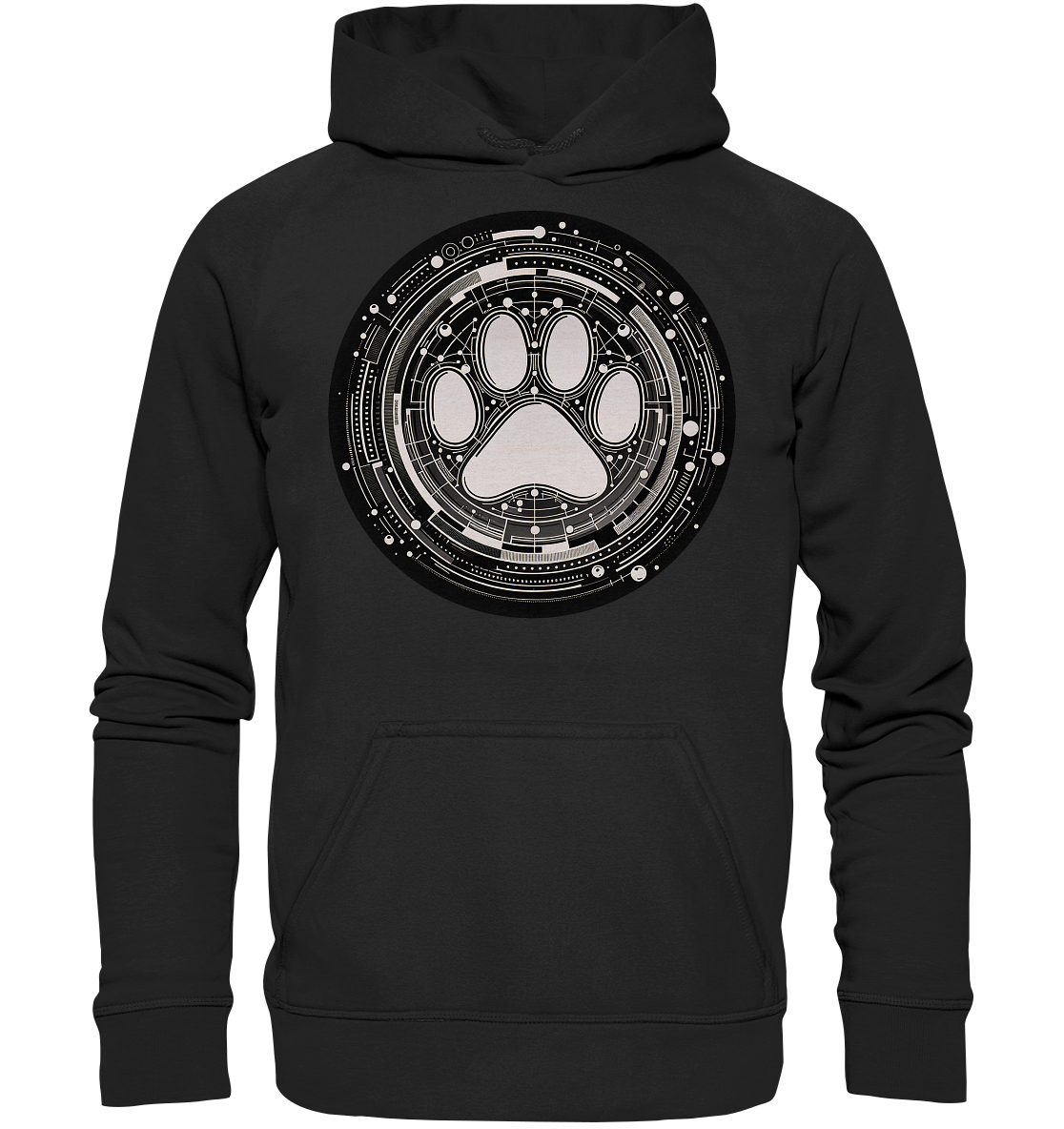 Pfote in Modern Technik design - Basic Unisex Hoodie