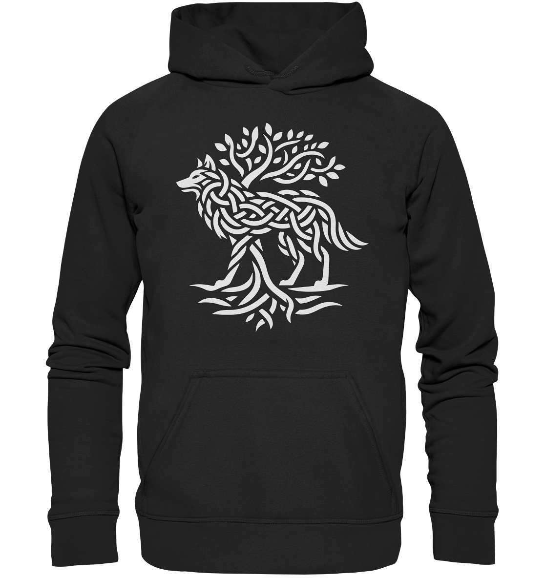 Keltischer Lebensbaum Wolf - Basic Unisex Hoodie