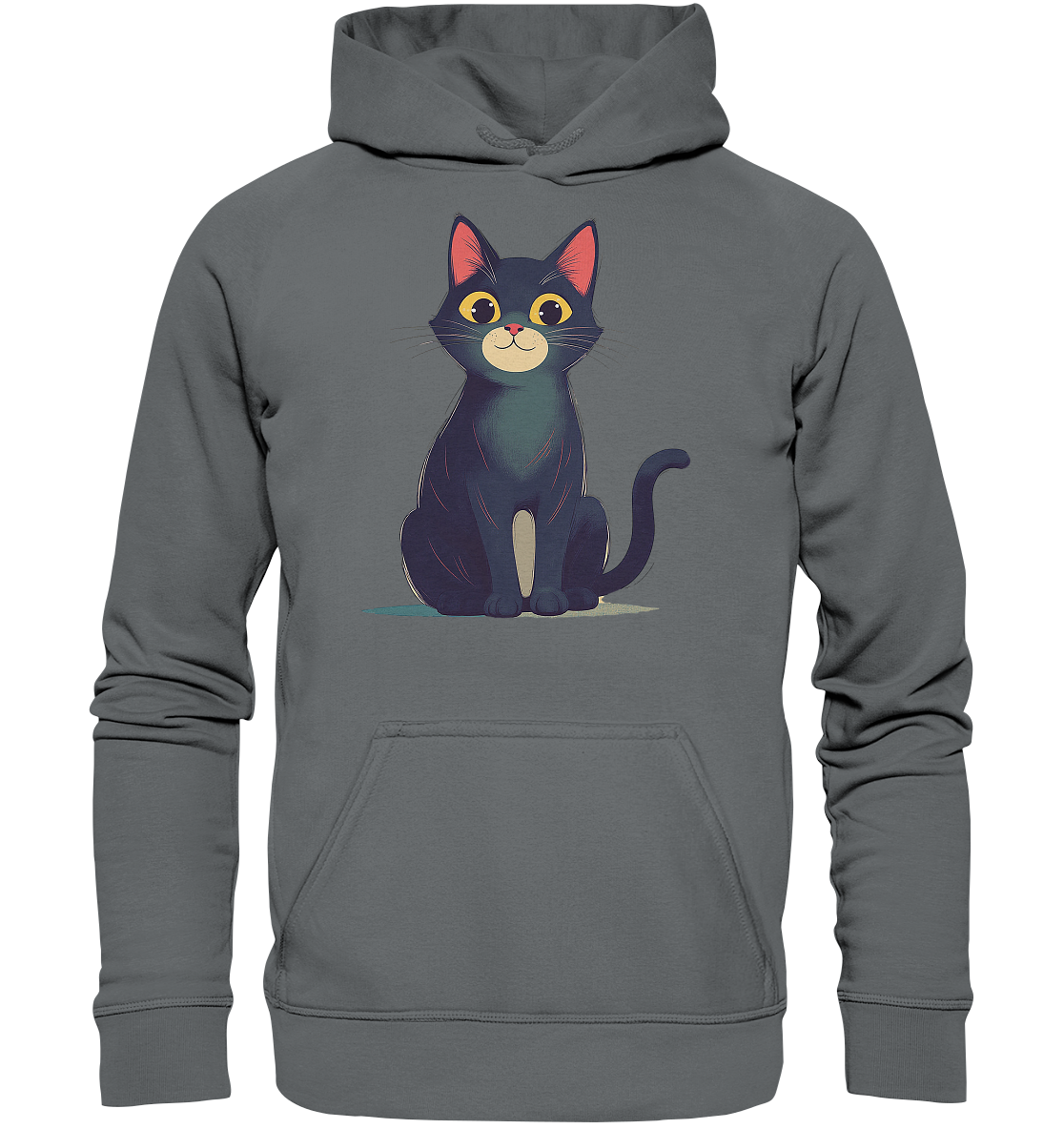 Happy Katze gemalt - Basic Unisex Hoodie