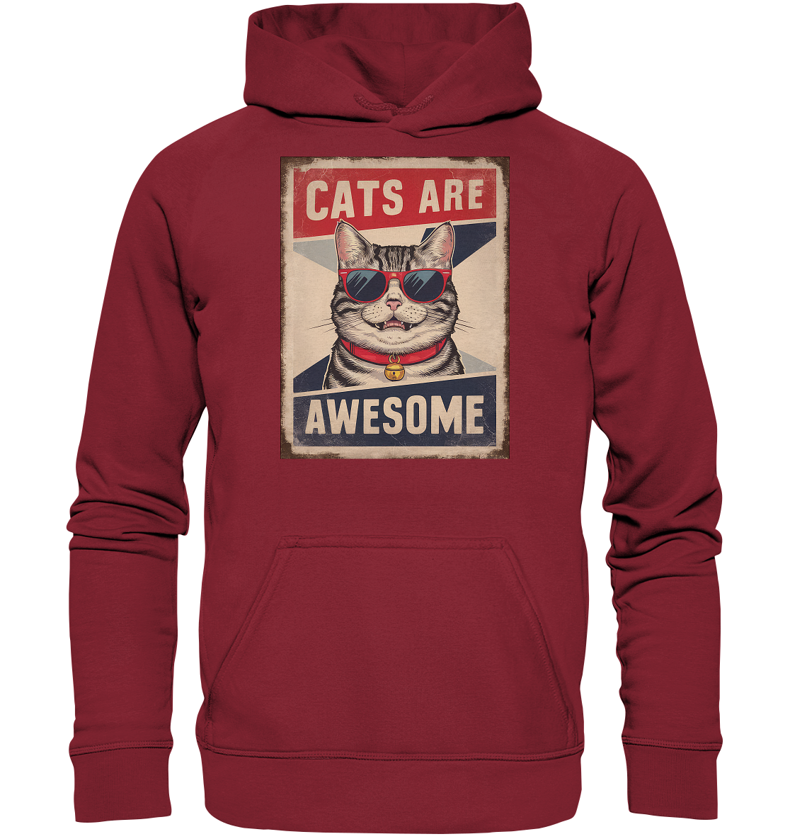 Cats are Awesome Katzen  - Basic Unisex Hoodie