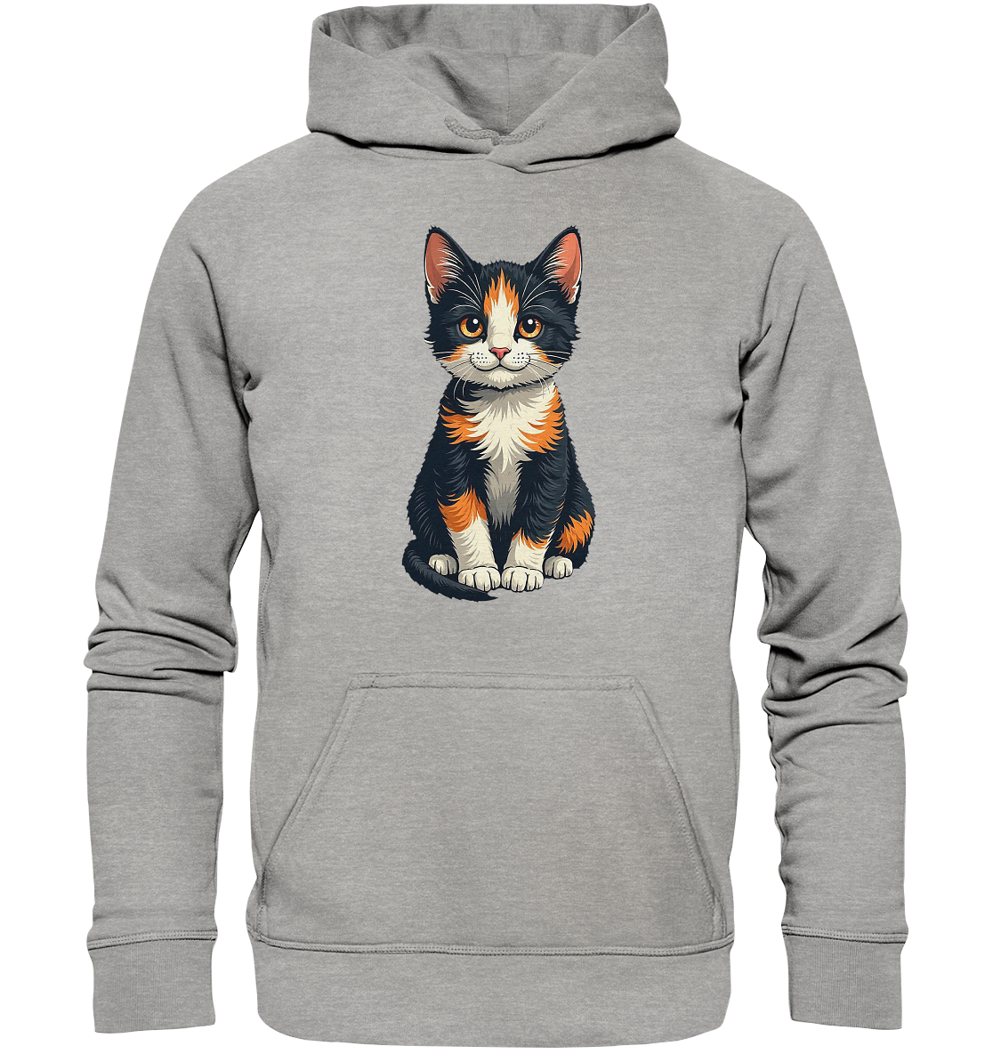 Süsse Glückskatze Illustration  - Basic Unisex Hoodie