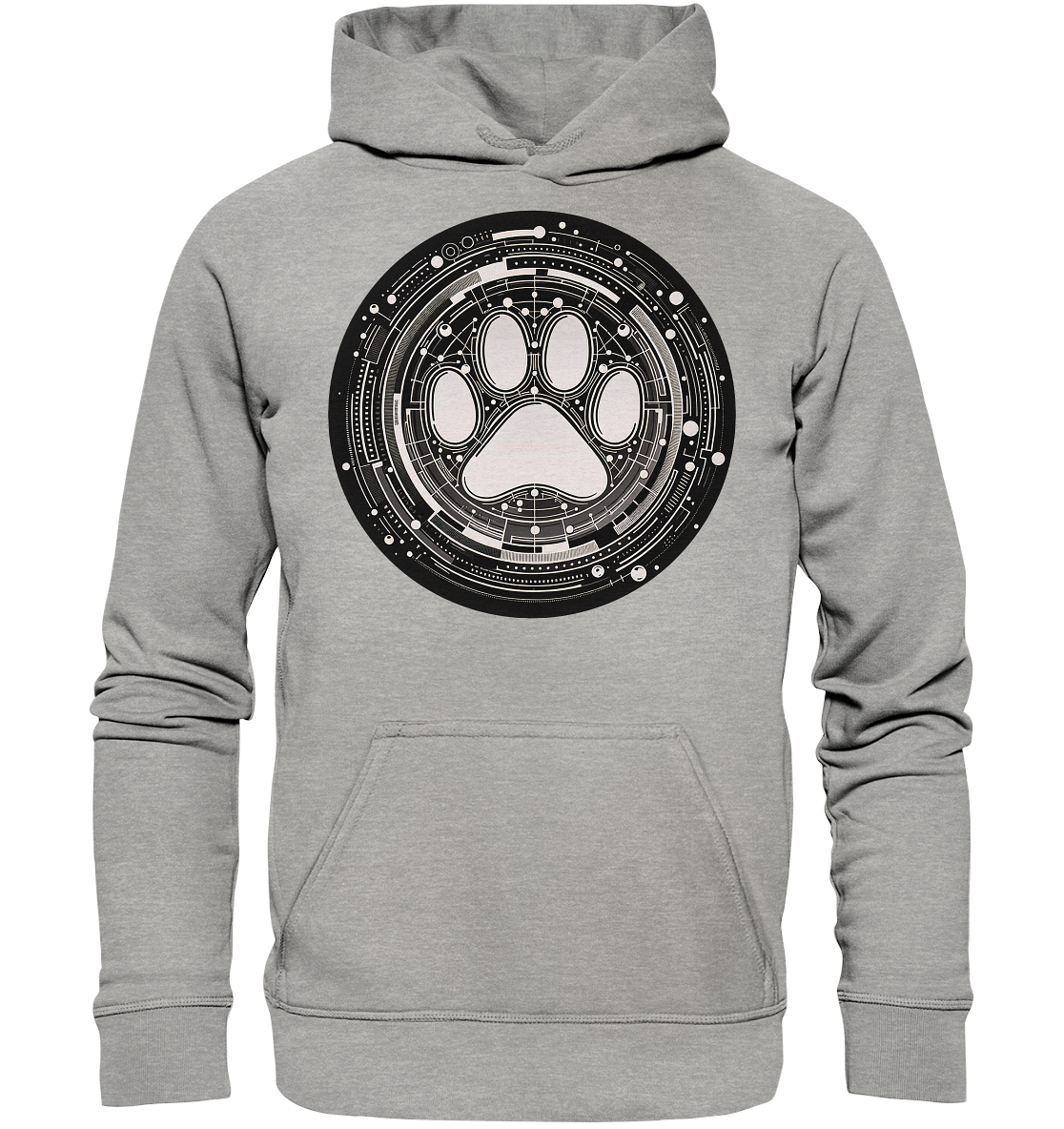 Pfote in Modern Technik design - Basic Unisex Hoodie
