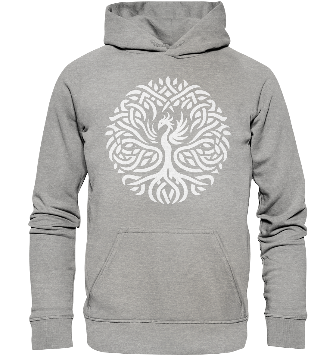 Keltischer Lebensbaum mit Phoenix - Basic Unisex Hoodie