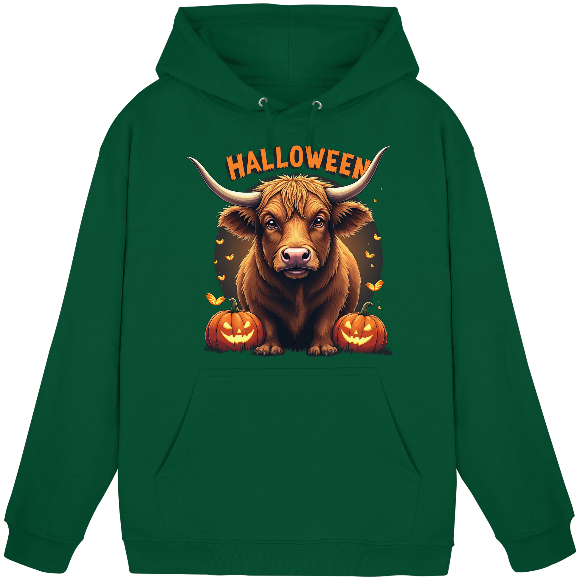 Halloween Highland Cow - Basic Unisex Hoodie