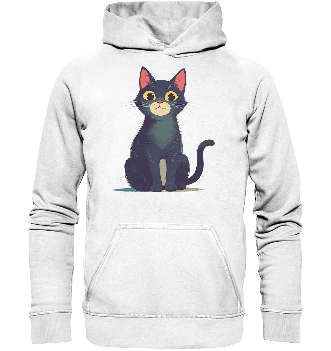 Happy Katze gemalt - Basic Unisex Hoodie