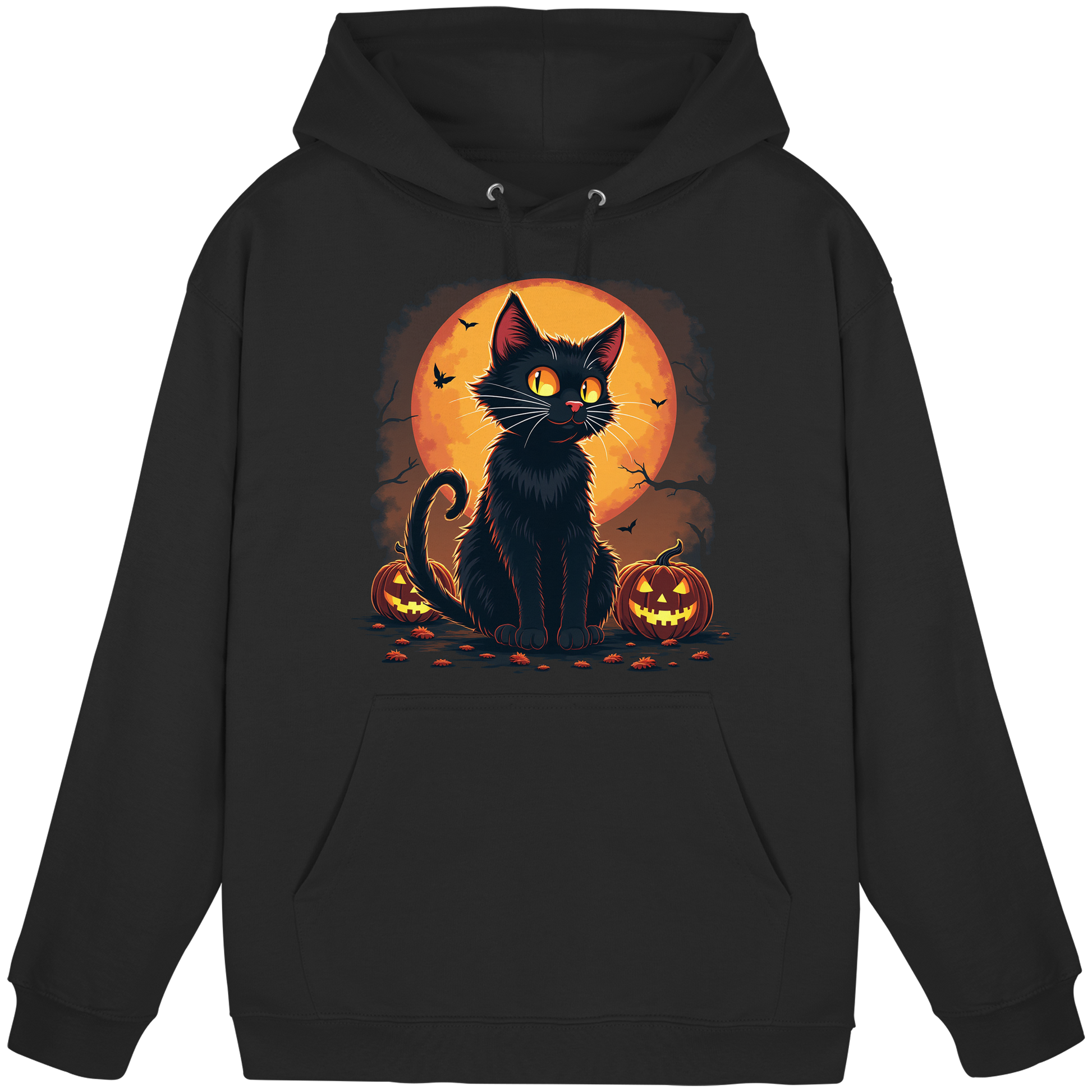 Halloween Black Cat- Schwarze Katze - Basic Unisex Hoodie