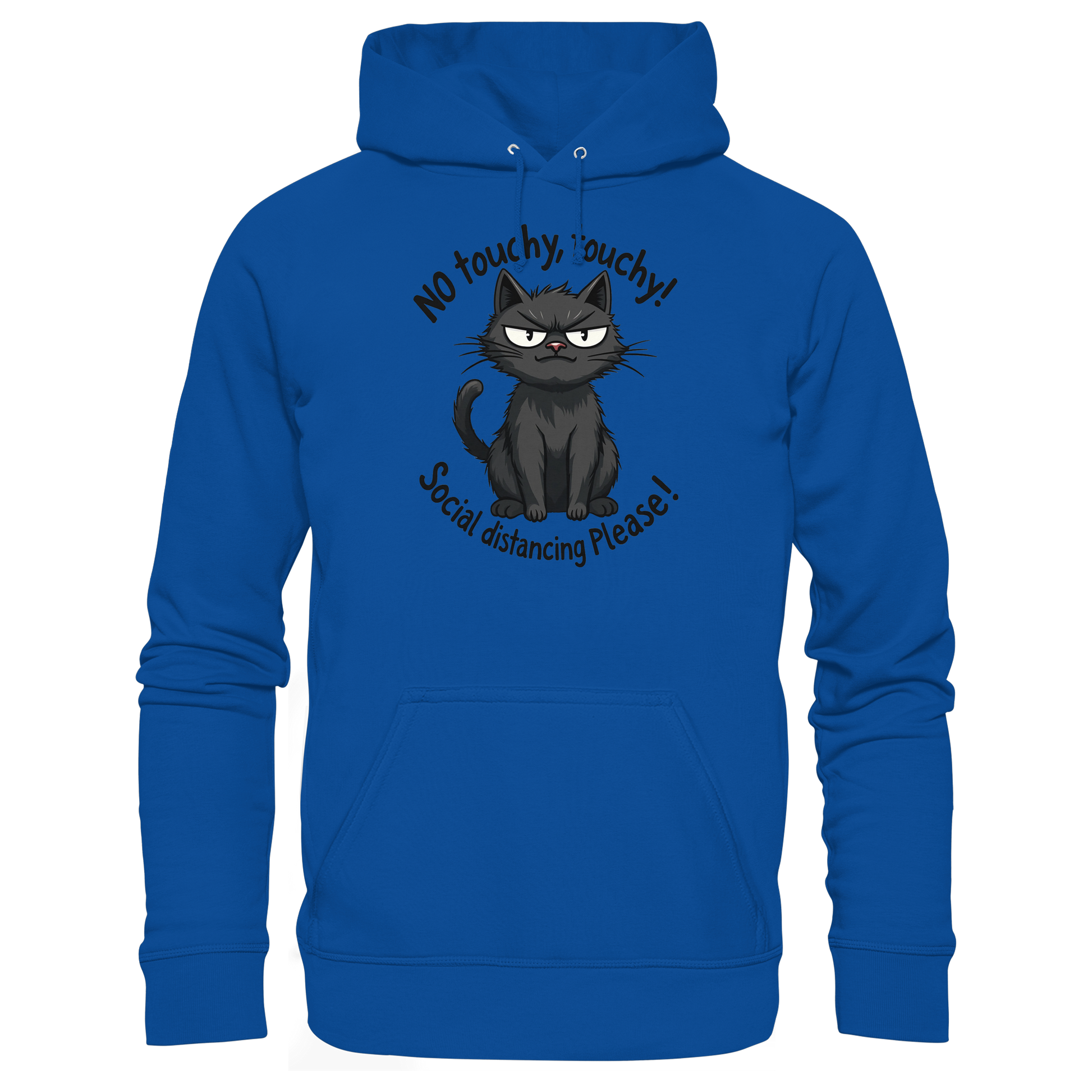 No touchy, touchy! Social distance Please! Black cat - Basic Unisex Hoodie