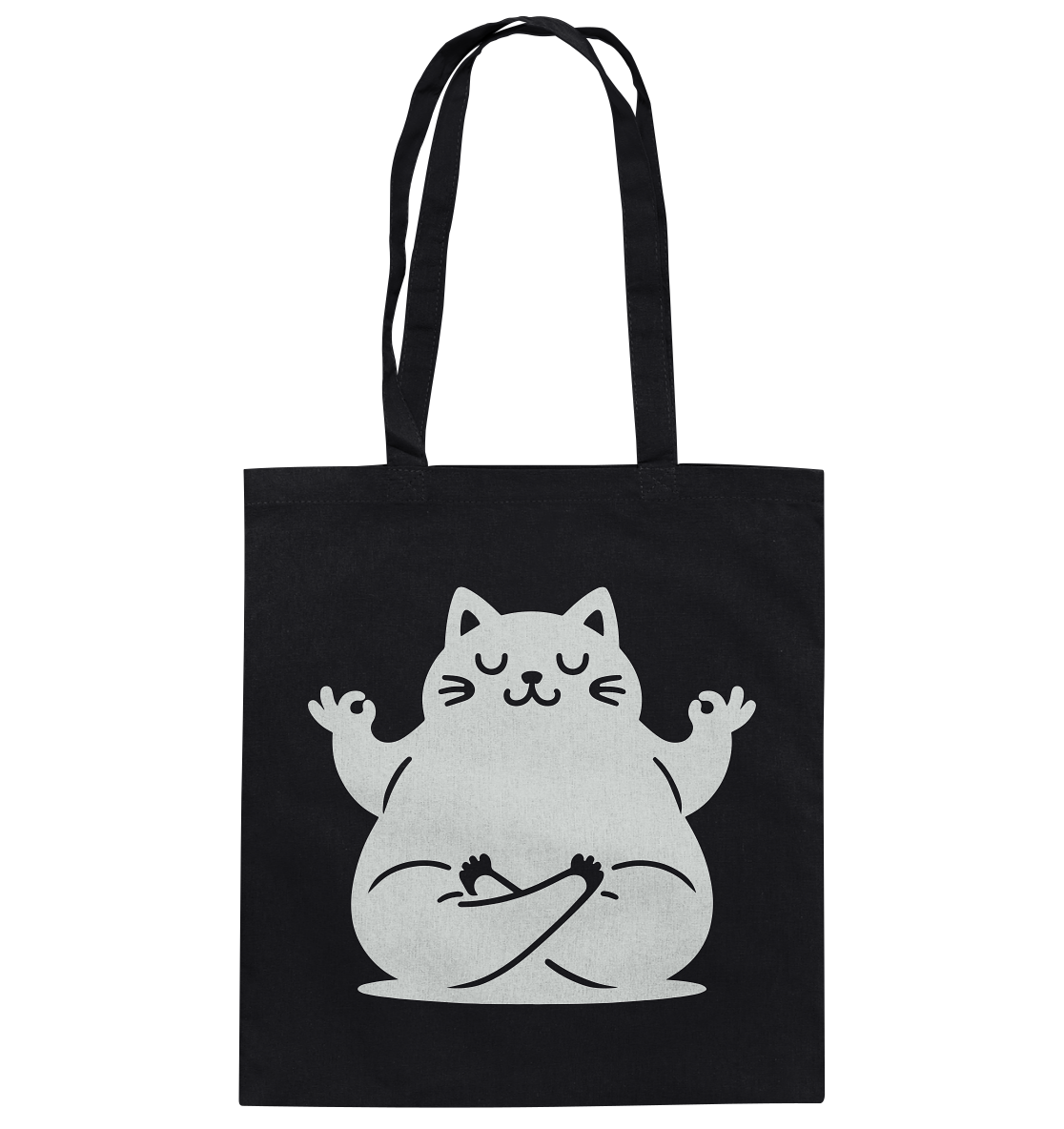 Funny yoga Cat - personalisierbar - Baumwolltasche
