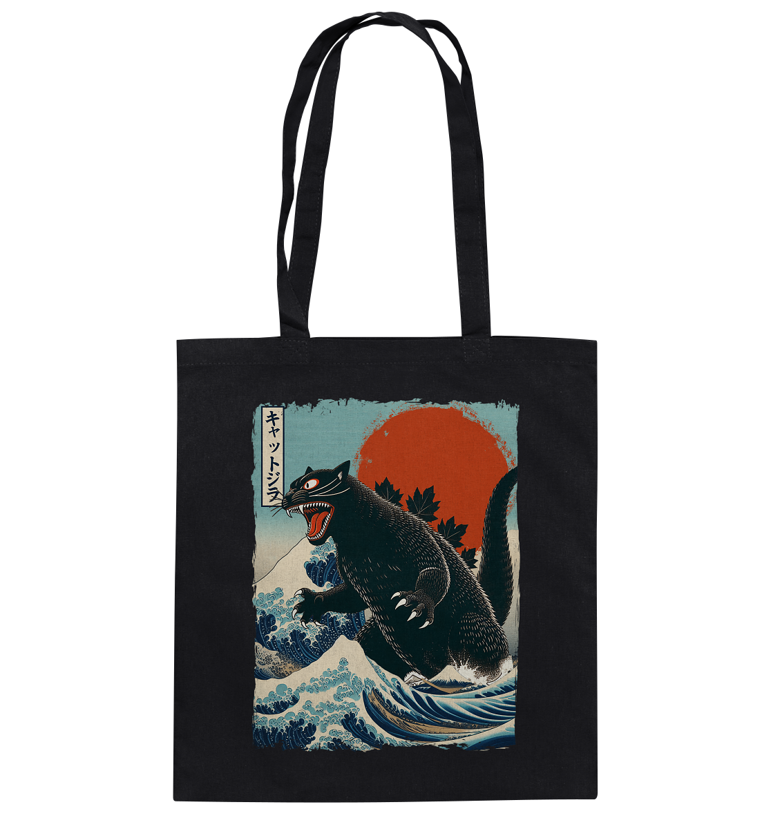 Cat - Zilla , Comic Style - Baumwolltasche