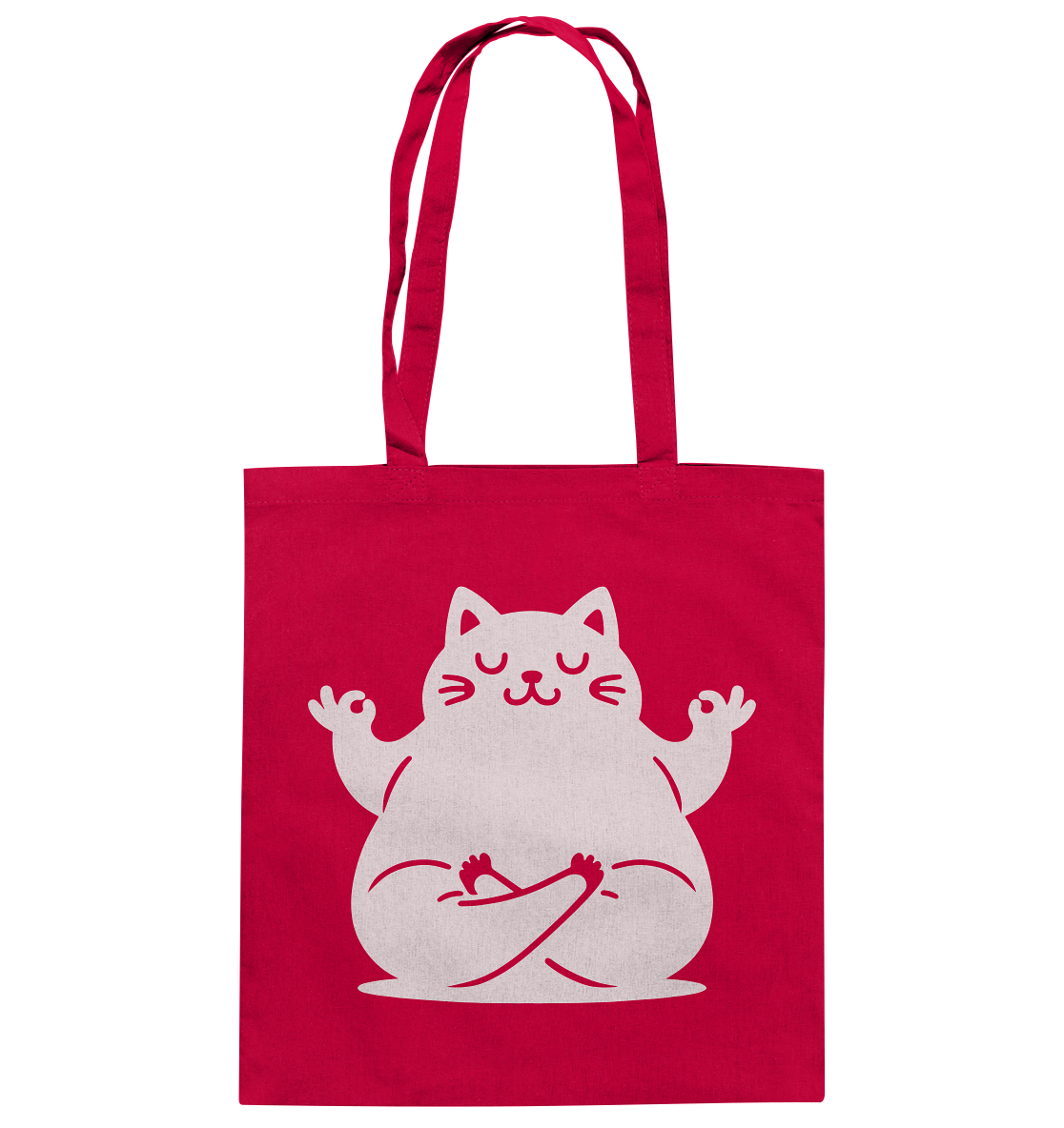 Lustige Yoga Katze - personalisierbar - Baumwolltasche