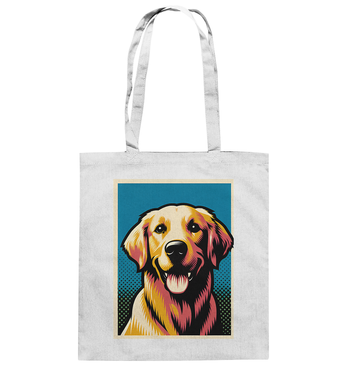Golden Retriever Pop Art - personalisierbar - Baumwolltasche