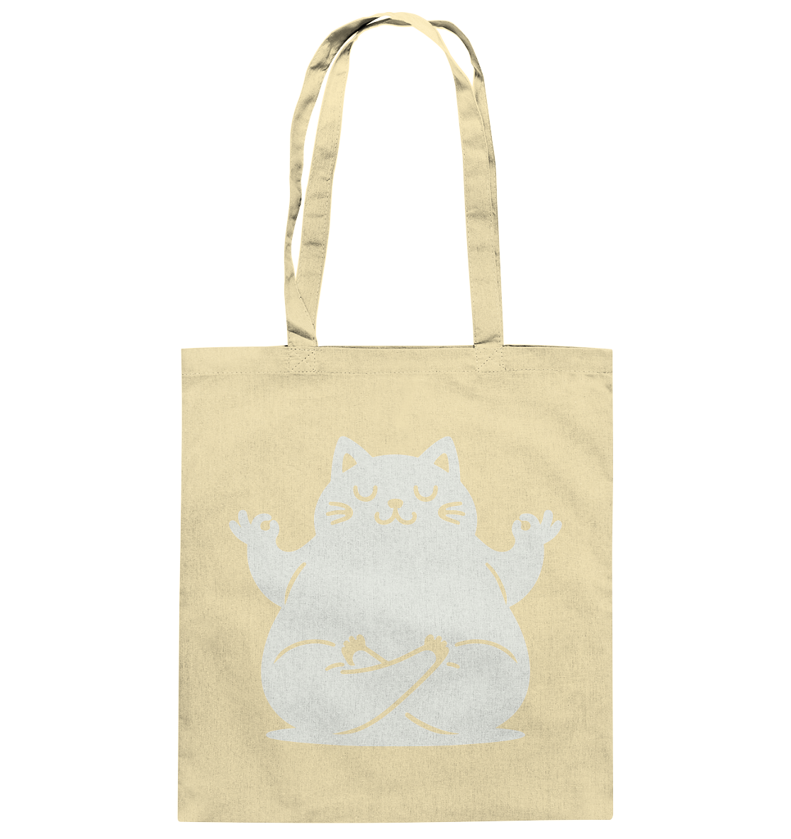Lustige Yoga Katze - personalisierbar - Baumwolltasche