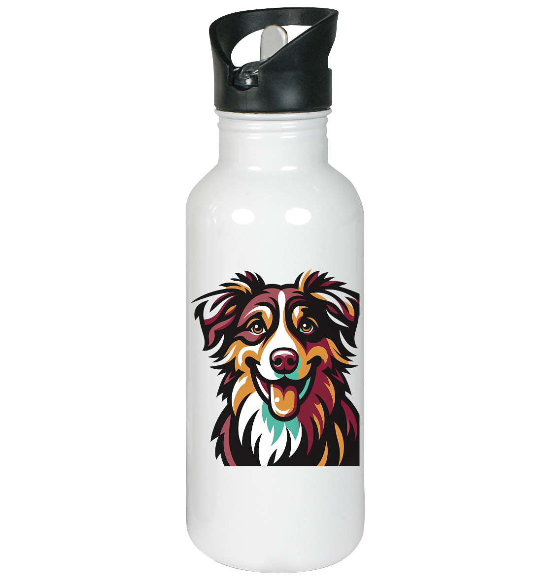 Australian Shepherd Hund - personalisierbar - Edelstahl-Trinkflasche