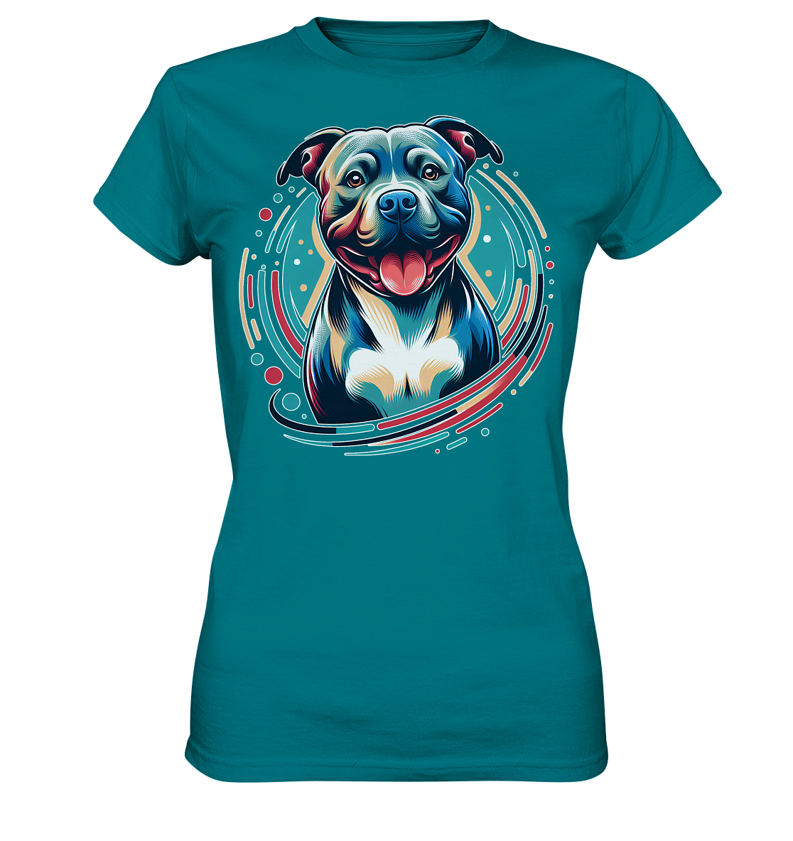 Happy Pittbull / Staffy PopArt - Ladies Premium Shirt