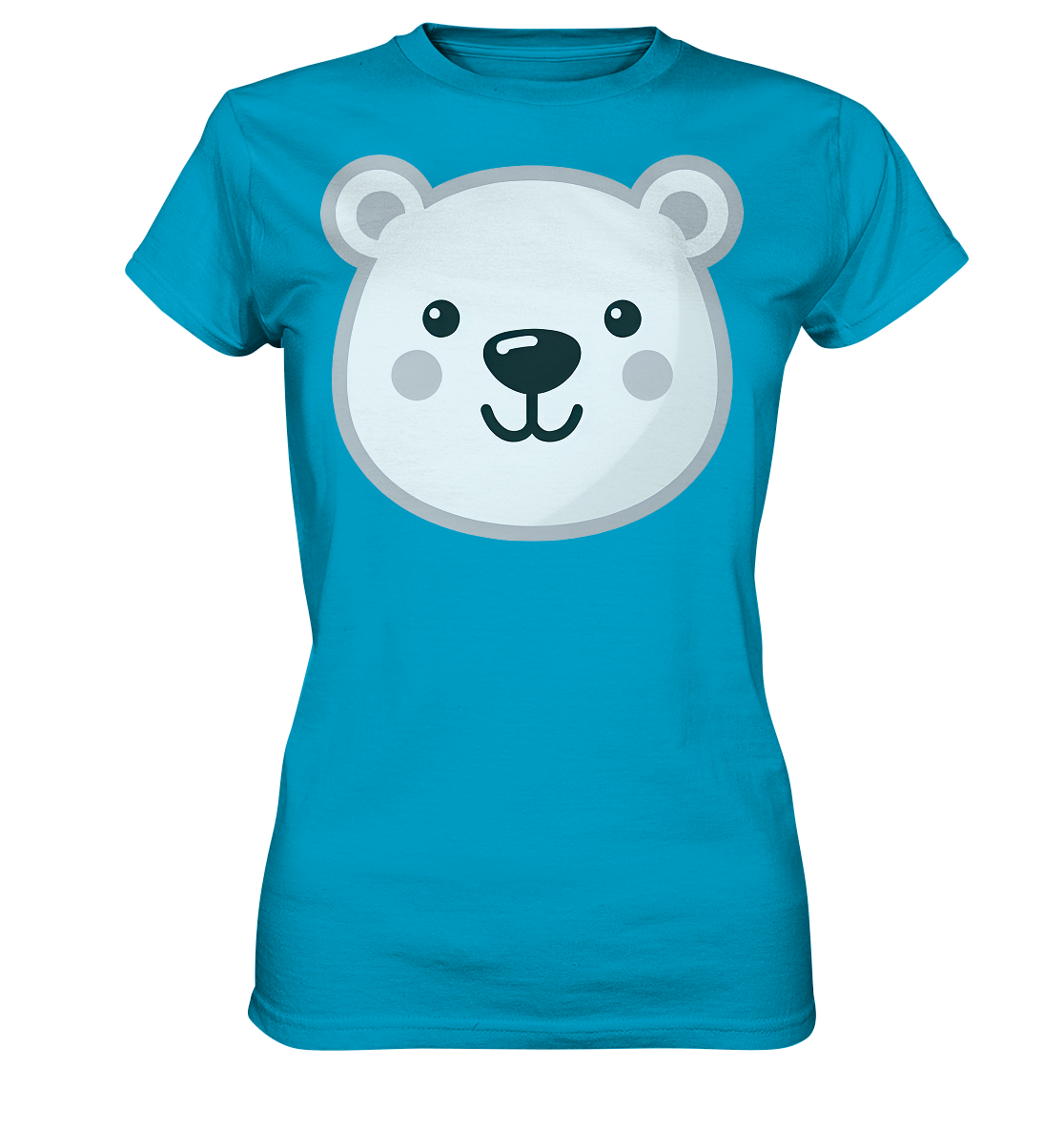 Fröhliche Eisbär Gesicht  - personalisierbar - Ladies Premium Shirt