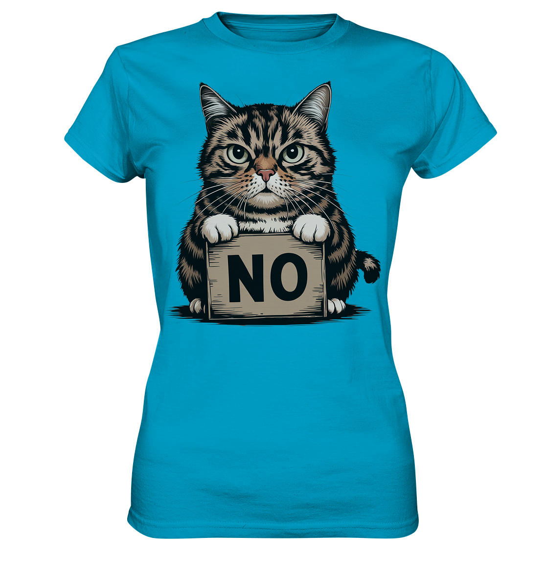 No - Funny Katze  - Ladies Premium Shirt