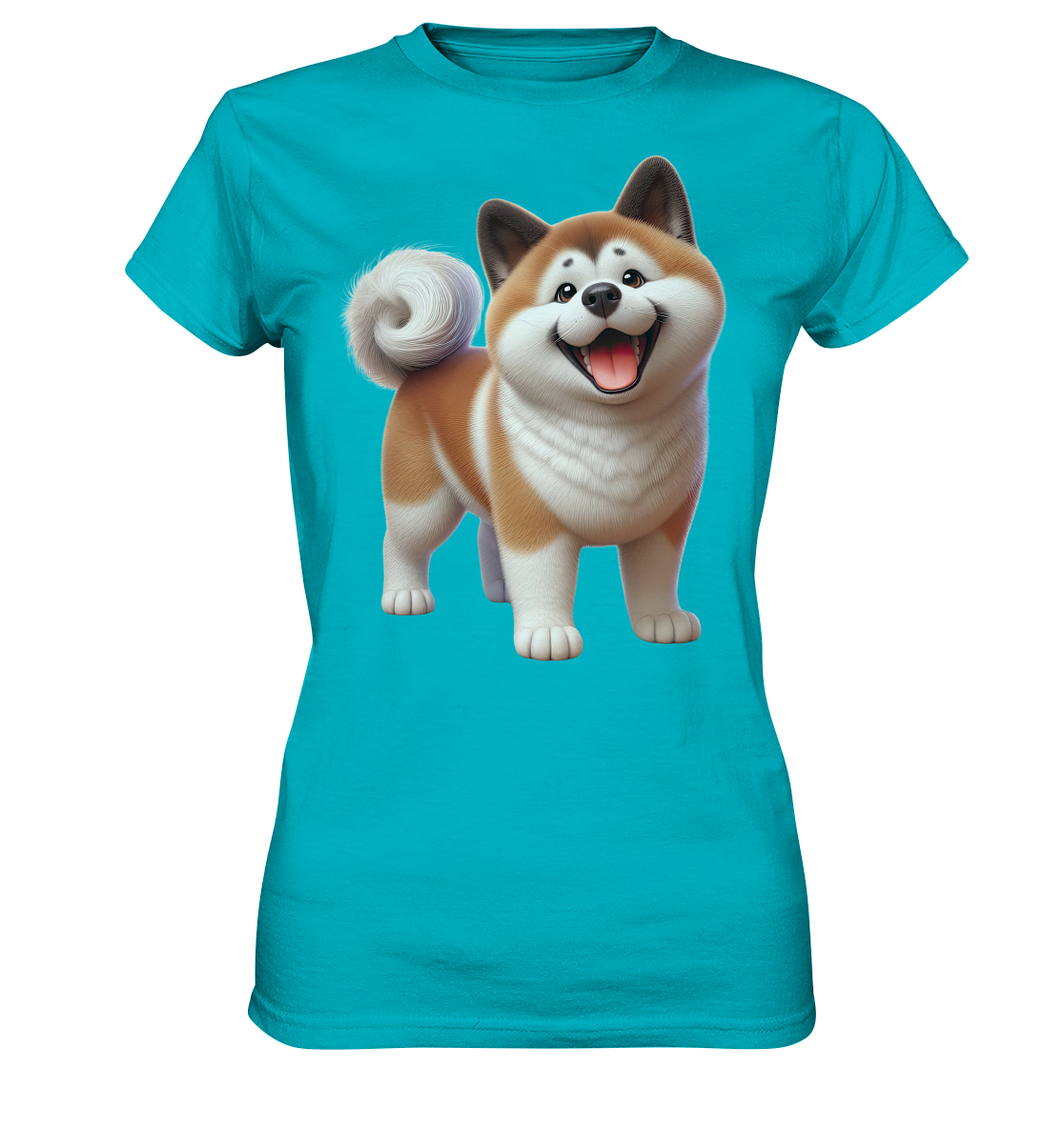 Akita Cartoon Hund personalisierbar - Ladies Premium Shirt
