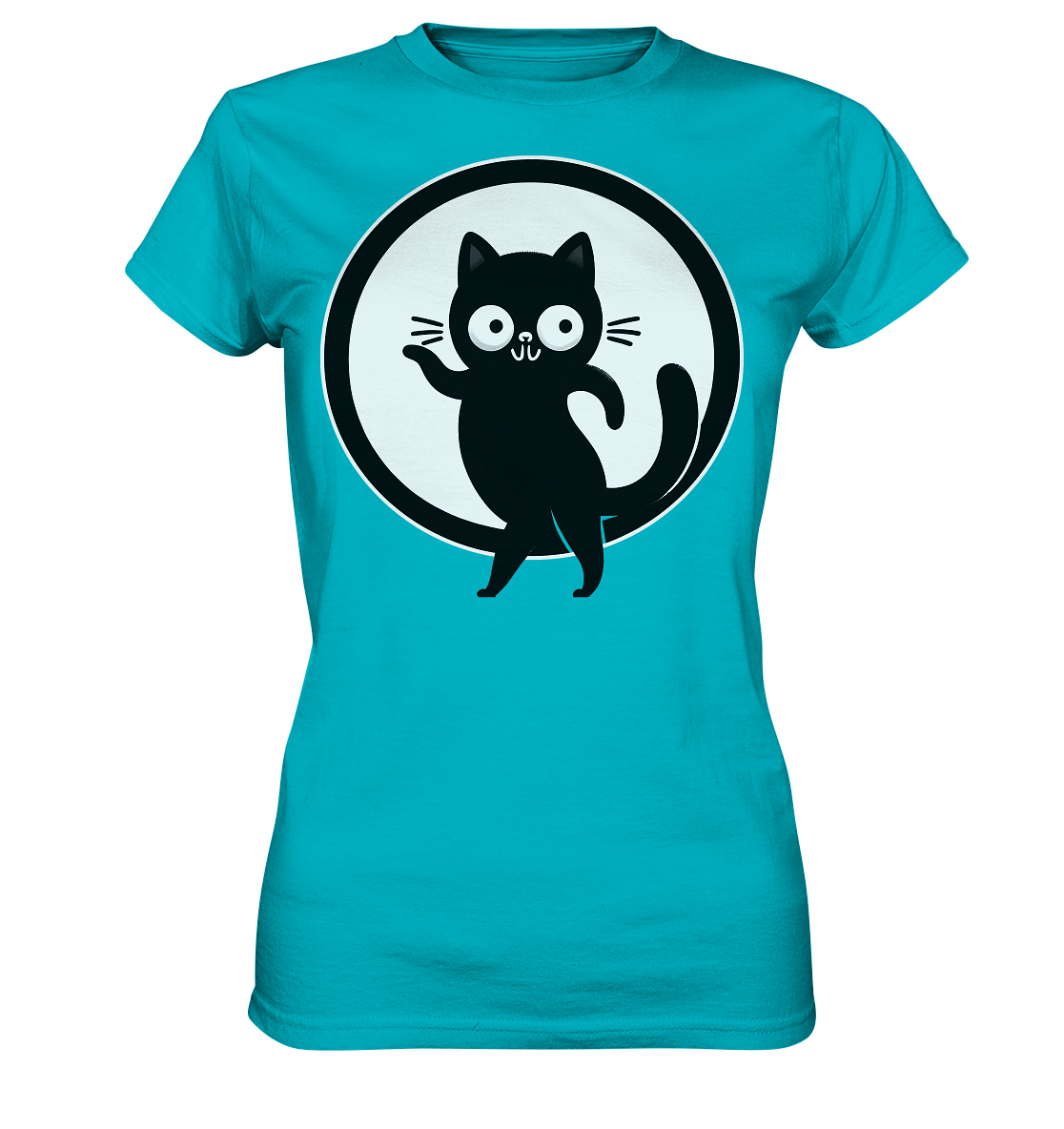 Dancing Cat Logo - Ladies Premium Shirt
