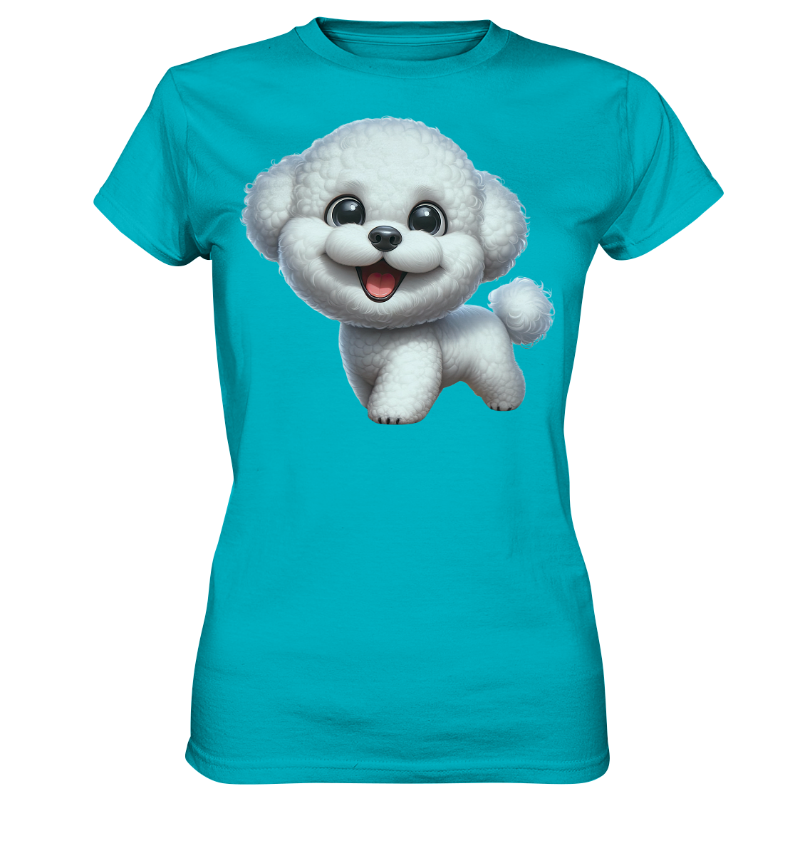 Bichon Frisé Cartoon personalisierbar - Ladies Premium Shirt