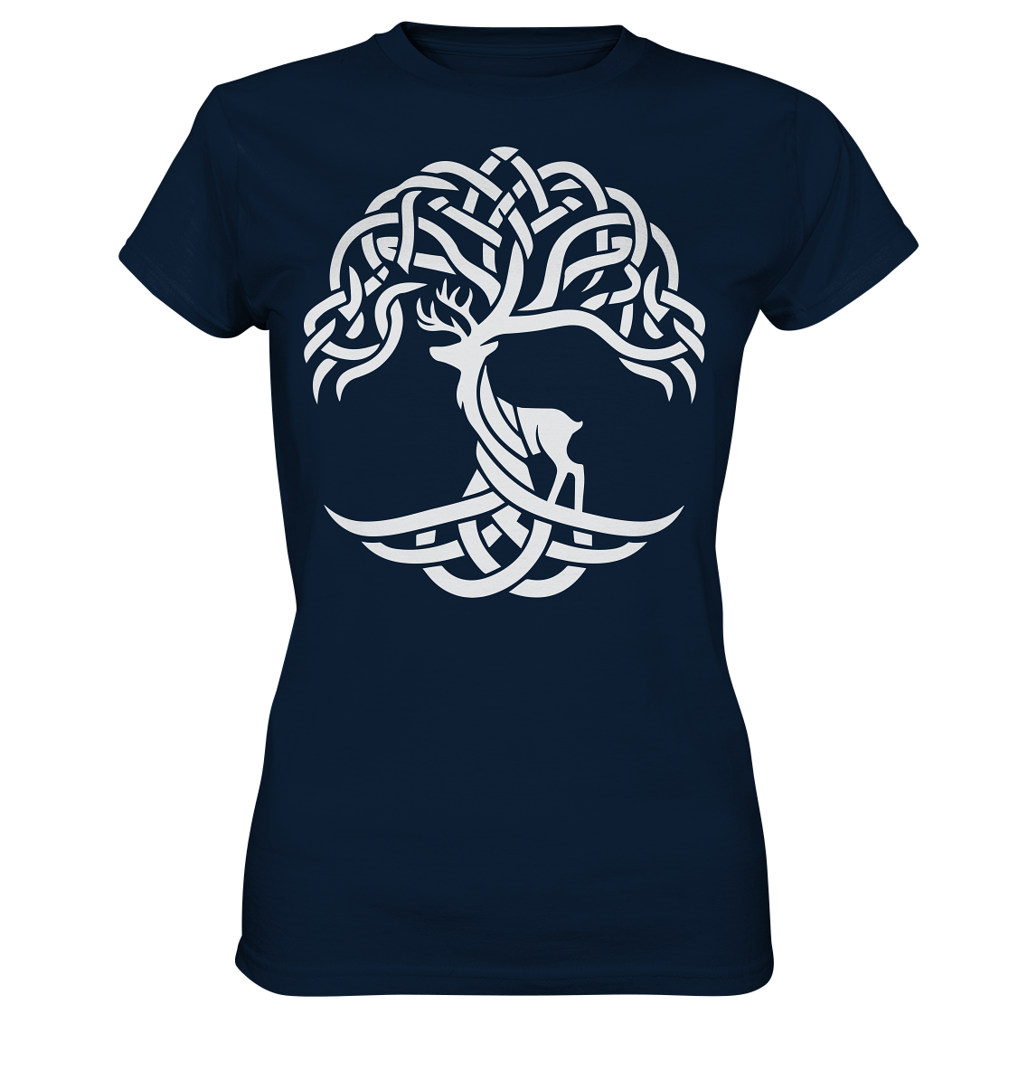 Keltischer Lebensbaum mit Hirsch - Ladies Premium Shirt
