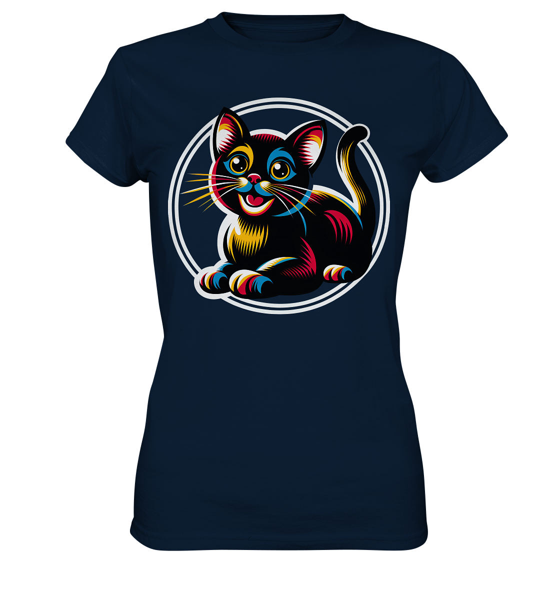 Kätzchen Pop Art - personalisierbar - Ladies Premium Shirt