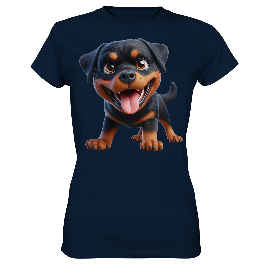 Rottweiler Cartoon Hund - personalisierbar - Ladies Premium Shirt