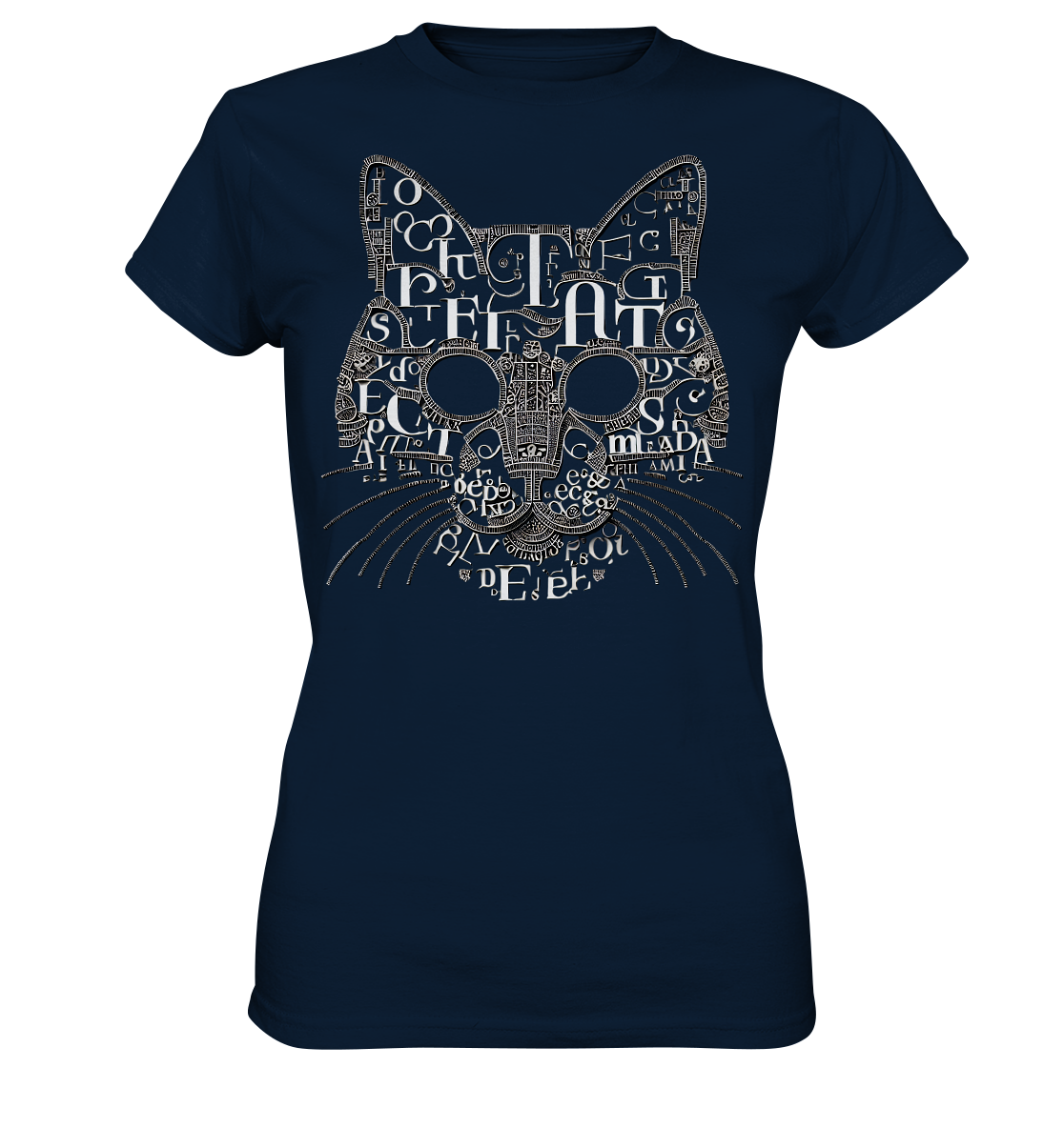 katzenkopf modernes design Buchstaben - Ladies Premium Shirt