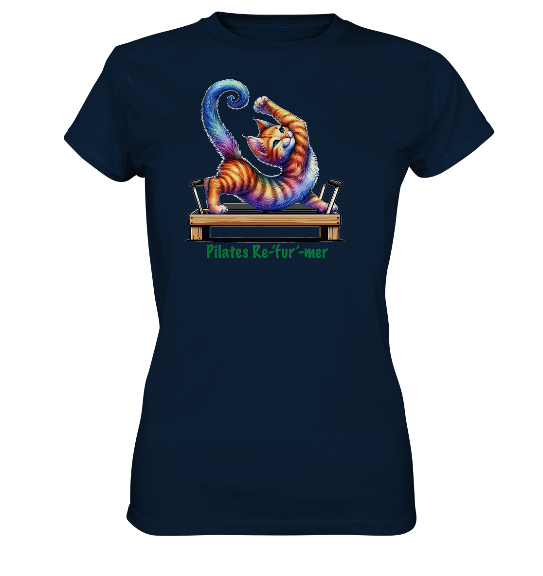 Pilates Reformer Re-fur-mer Katze lustig - Ladies Premium Shirt