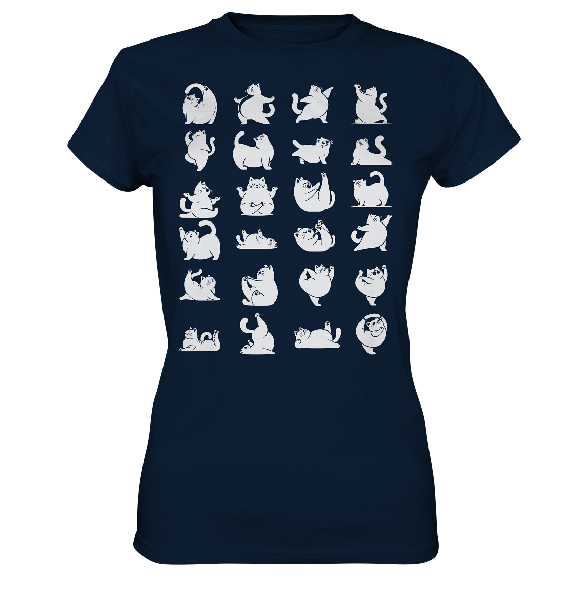 Katzen Yoga / Cat Yoga Fun - personalisierbar - Ladies Premium Shirt