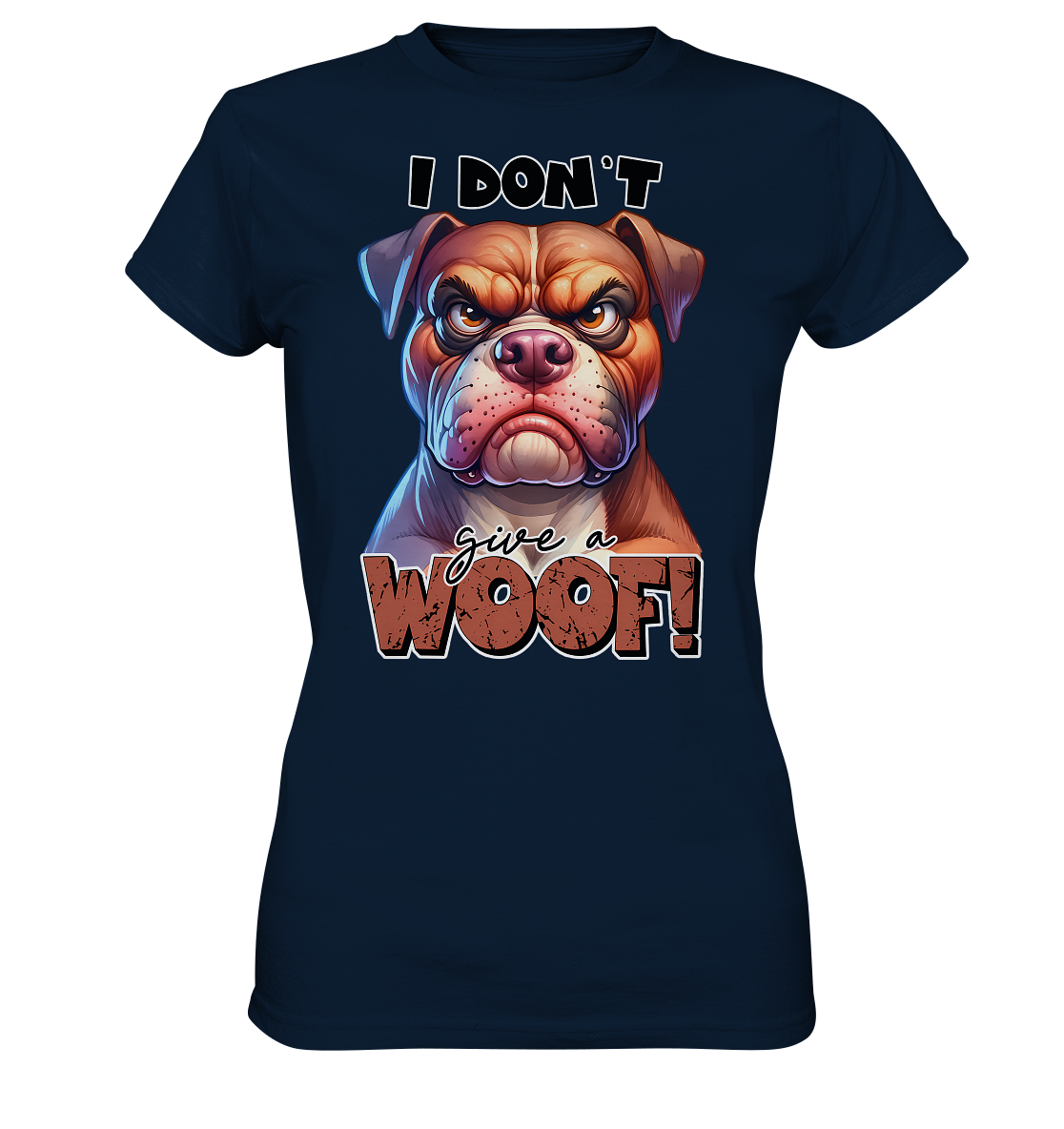 I don't give a woof - Fun Hunde Cartoon - Ladies Premium Shirt