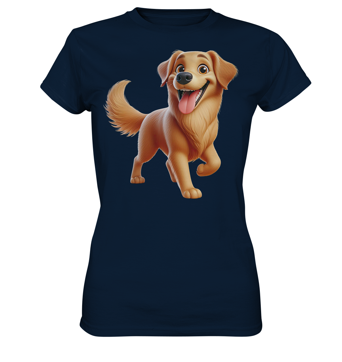 Golden Retriever Comic - personalisierbar - Ladies Premium Shirt