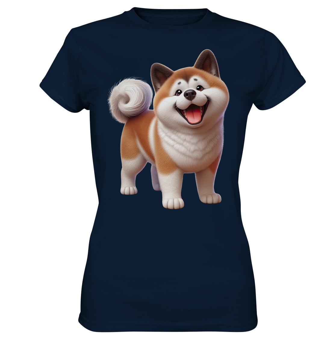 Akita Cartoon Hund personalisierbar - Ladies Premium Shirt