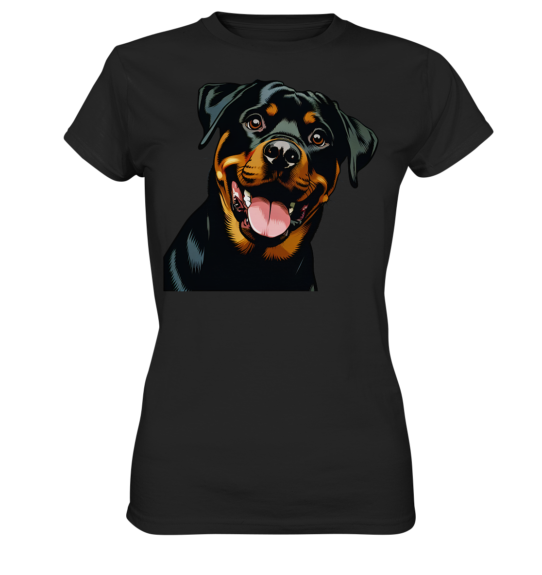 Rottweiler  Comic - personalisierbar - Ladies Premium Shirt