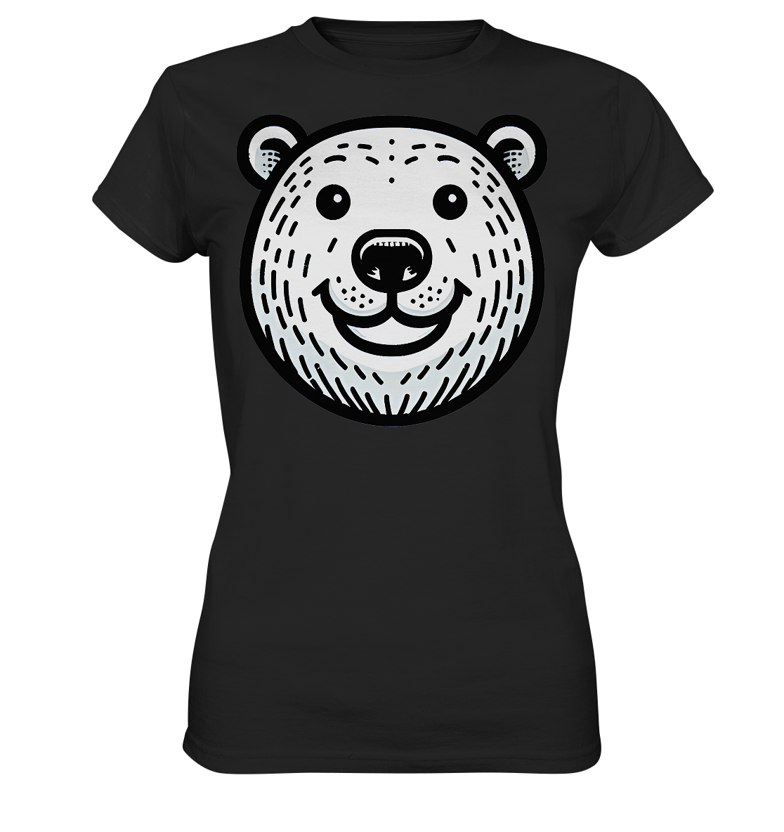 Lustiges Eisbär Gesicht   - personalisierbar  - Ladies Premium Shirt