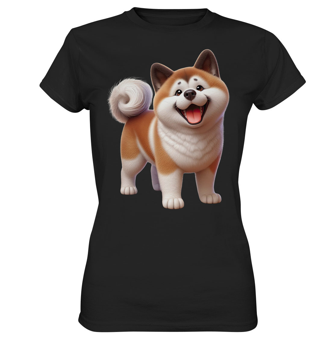 Akita Cartoon Hund personalisierbar - Ladies Premium Shirt