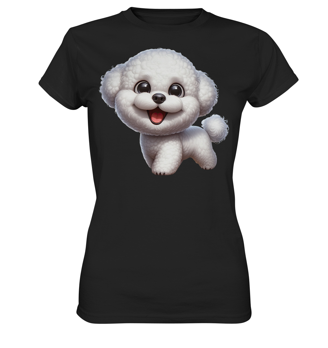 Bichon Frisé Cartoon personalisierbar - Ladies Premium Shirt