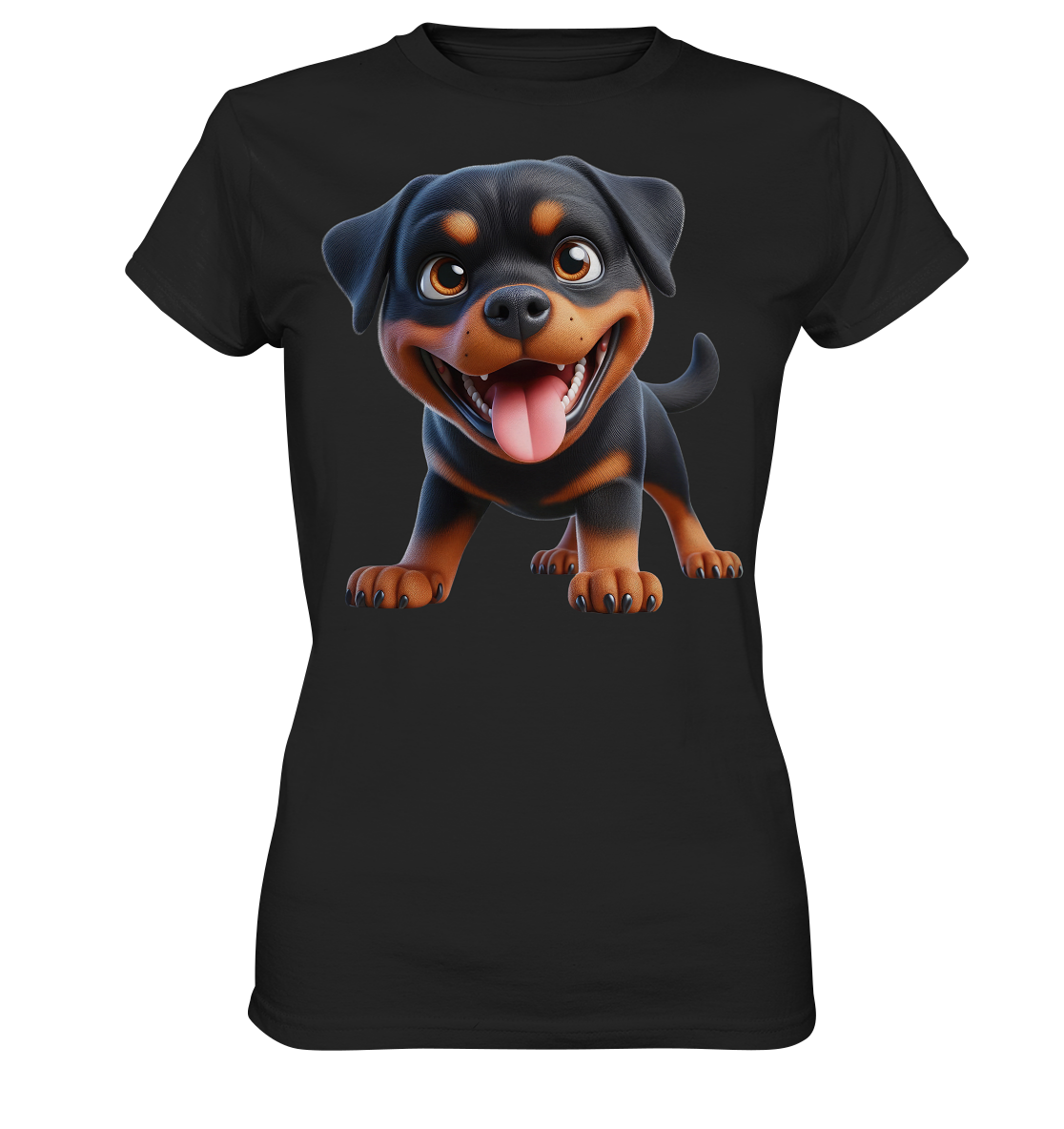 Rottweiler Cartoon Hund - personalisierbar - Ladies Premium Shirt