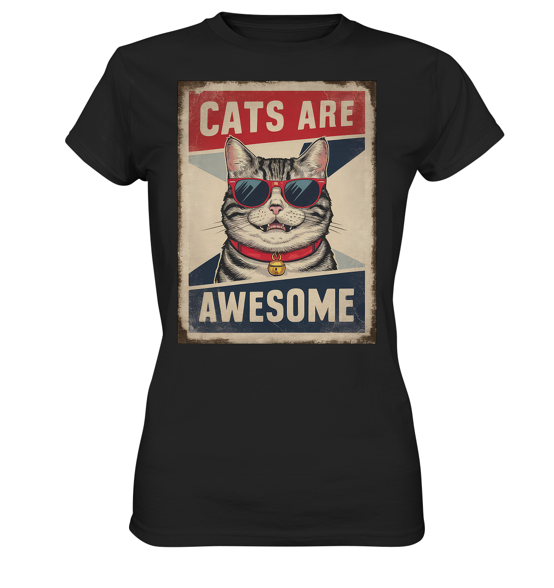 Cats are Awesome Katzen  - Ladies Premium Shirt
