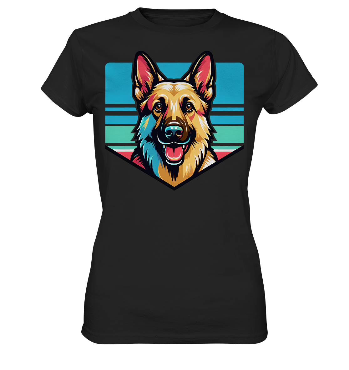 Schäferhund Pop Art - personalisierbar - Ladies Premium Shirt