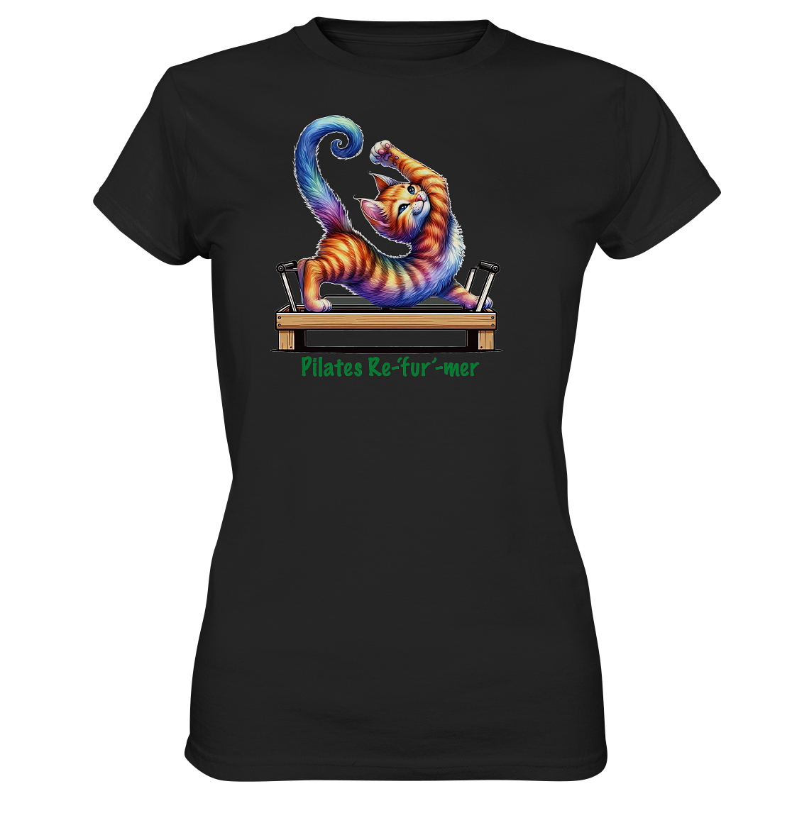 Pilates Reformer Re-fur-mer Katze lustig - Ladies Premium Shirt
